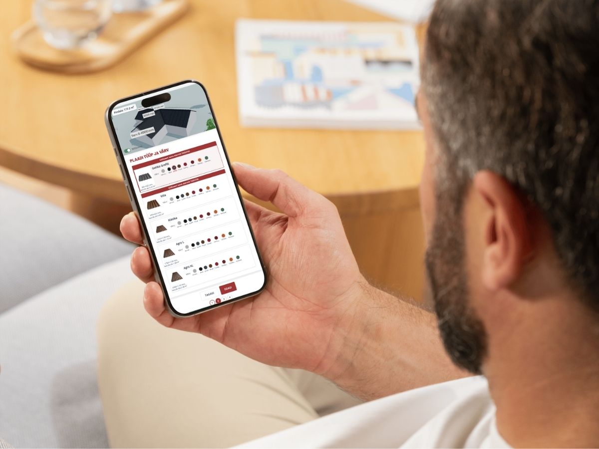 Katusekonfiguraator laineplaatide pakkumisteks